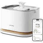 Wireless Cat Water Fountain with App Monitoring, 3L/101oz Cordless Pet Water Dispenser with Stainless Steel Tray, 5GHz WiFi