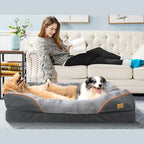 Large Dog Bed Soft Comfortable Warm Fleece Removable Washable Cover Pet Bed Waterproof