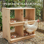 Wooden Chicken Nesting Box for Poultry Compartment Double Layer, Wall Mounted, Easy Assembly, Ideal for Hens, Chickens, Ducks