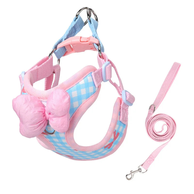 Colorful Wave Pattern No Pull Dog Harness Soft Foam Handle Adjustable Pet Walking Vest Breathable Strap For Small Medium Dogs Ou