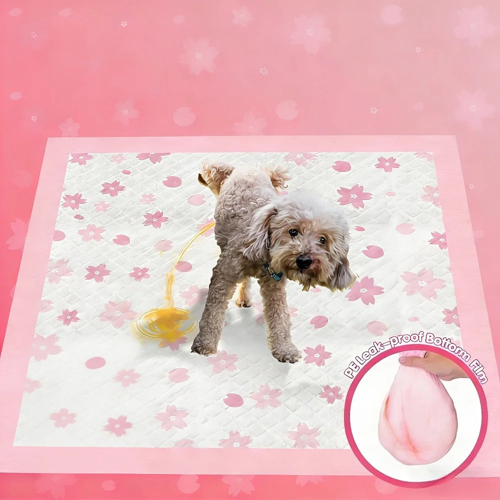 Four Sizes Leak Proof Quick Dry Six Layer Absorbent Dog Pee Pads Puppy Training Mats For Dogs Cats Rabbits Indoor Bathroom Us