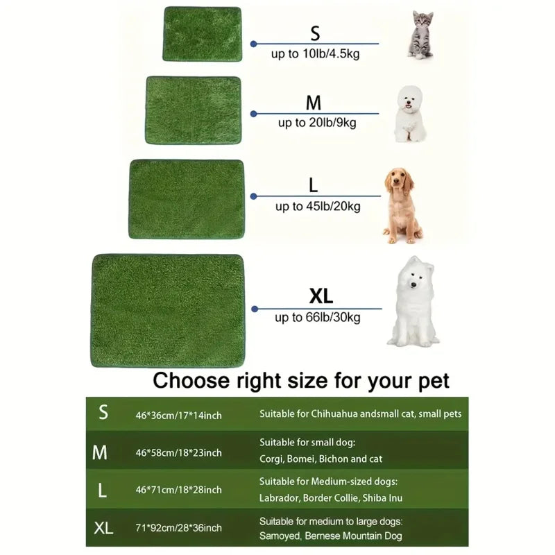 Washable Grass Dog Training Mat