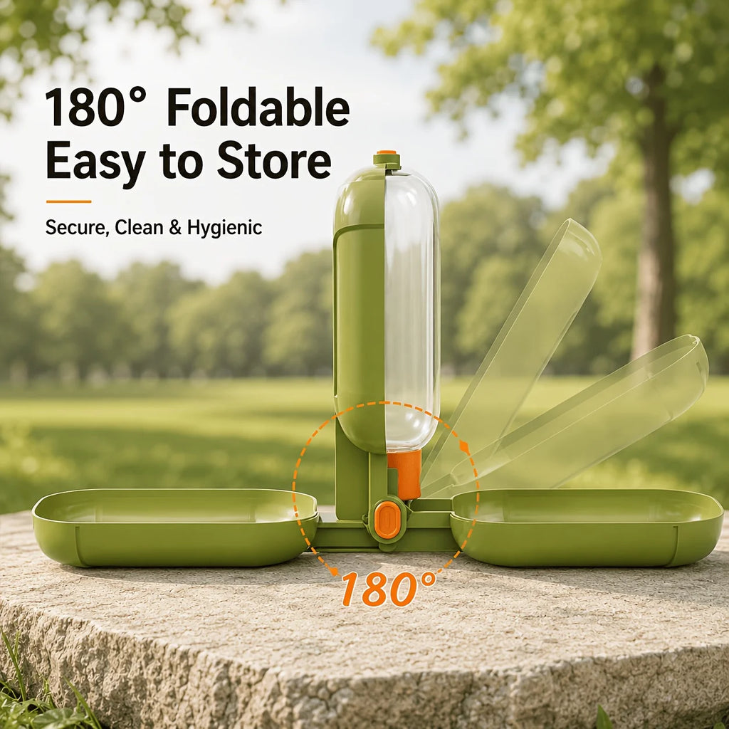 Portable Dog Water Bottle, Leak Proof Pet Water Dispenser with Integrated Drinking Bowl, Food Grade Plastic Puppy Travel Water Bottle, Outdoor Walking Hiking Camping Travel Water Bowl Cup for Small Medium Large Dogs & Pets