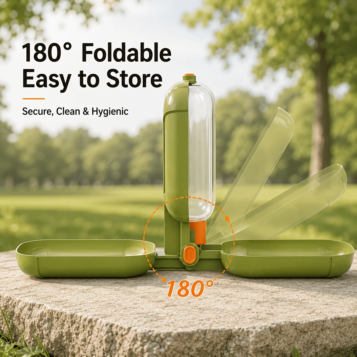 Portable Dog Water Bottle, Leak Proof Pet Water Dispenser with Integrated Drinking Bowl, Food Grade Plastic Puppy Travel Water Bottle, Outdoor Walking Hiking Camping Travel Water Bowl Cup for Small Medium Large Dogs & Pets