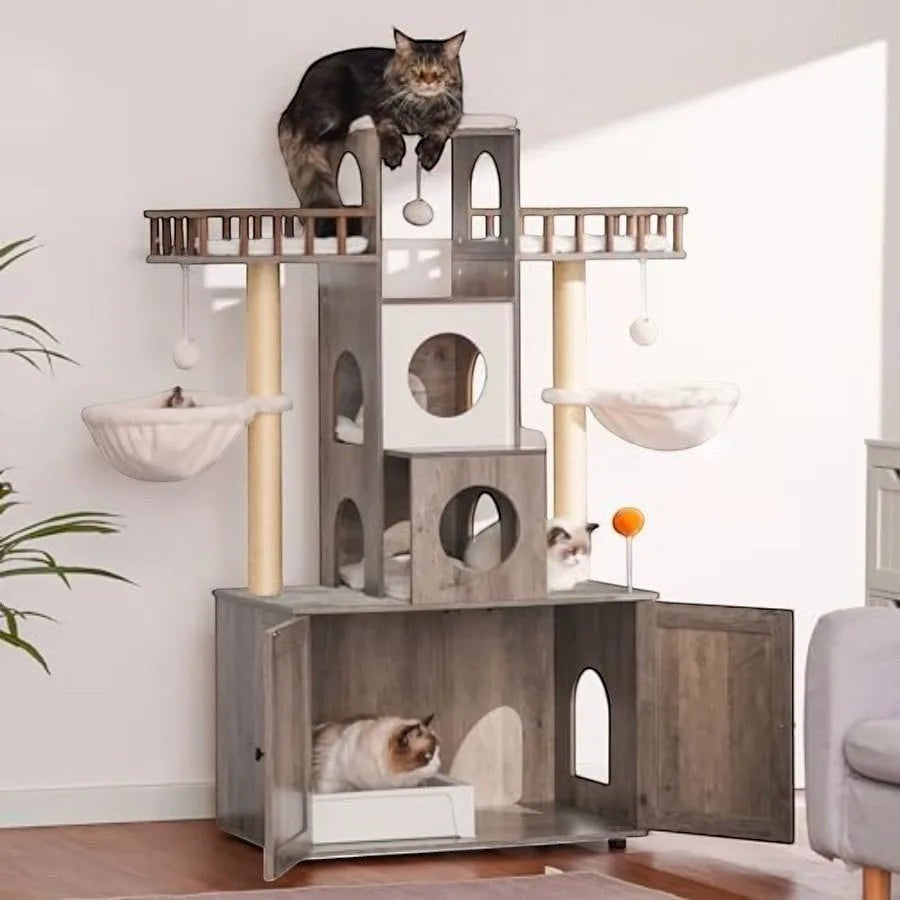 Hideaway Tower & Litter Cabinet