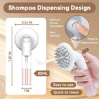 Dog Bath Brush 3 in1 Dog Shampoo Brush Soft Silicone Dog Brush for Pet Grooming Washing Soap Brush 36 Clean Massage Brush Head