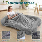 Human-Sized Faux Fur Dog Bed