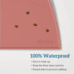 Non-Skid Silicone Pet Feeding Mat, Waterproof Dog Bowl Tray, Easy Clean, 18x10 inch
