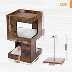Mincy Pets Modern Wood Corner Cat Tree product photo.