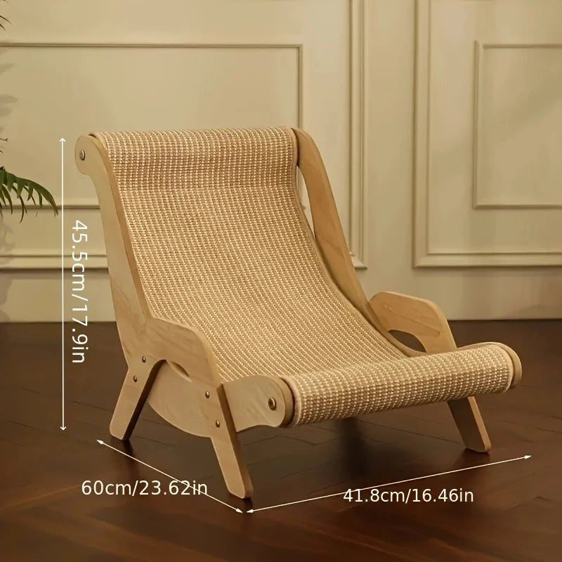 Mincy Pets Sisal Cat Scratcher: L-Shaped Vertical Scratching Board product photo.