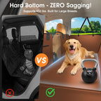 Waterproof PU Leather Dog Car Seat Cover for Back Seat, 52"x65" Hammock with Side Flaps, Non-Slip Heavy Duty Protector for SUVs & Mid-Size Trucks, Holds Up to 450 lbs – Brown
