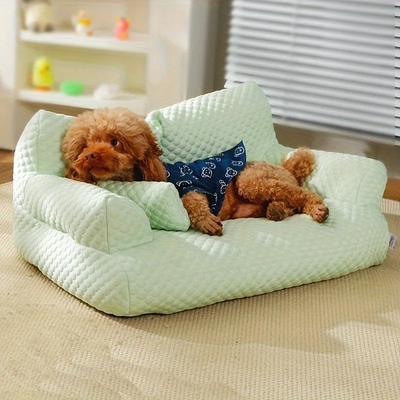 Washable Pet Bed Pet Sofa Bed Warm Soft Comfortable Removable Washable Anti Skid Bottom Cat Couch Bed for Cats Dogs