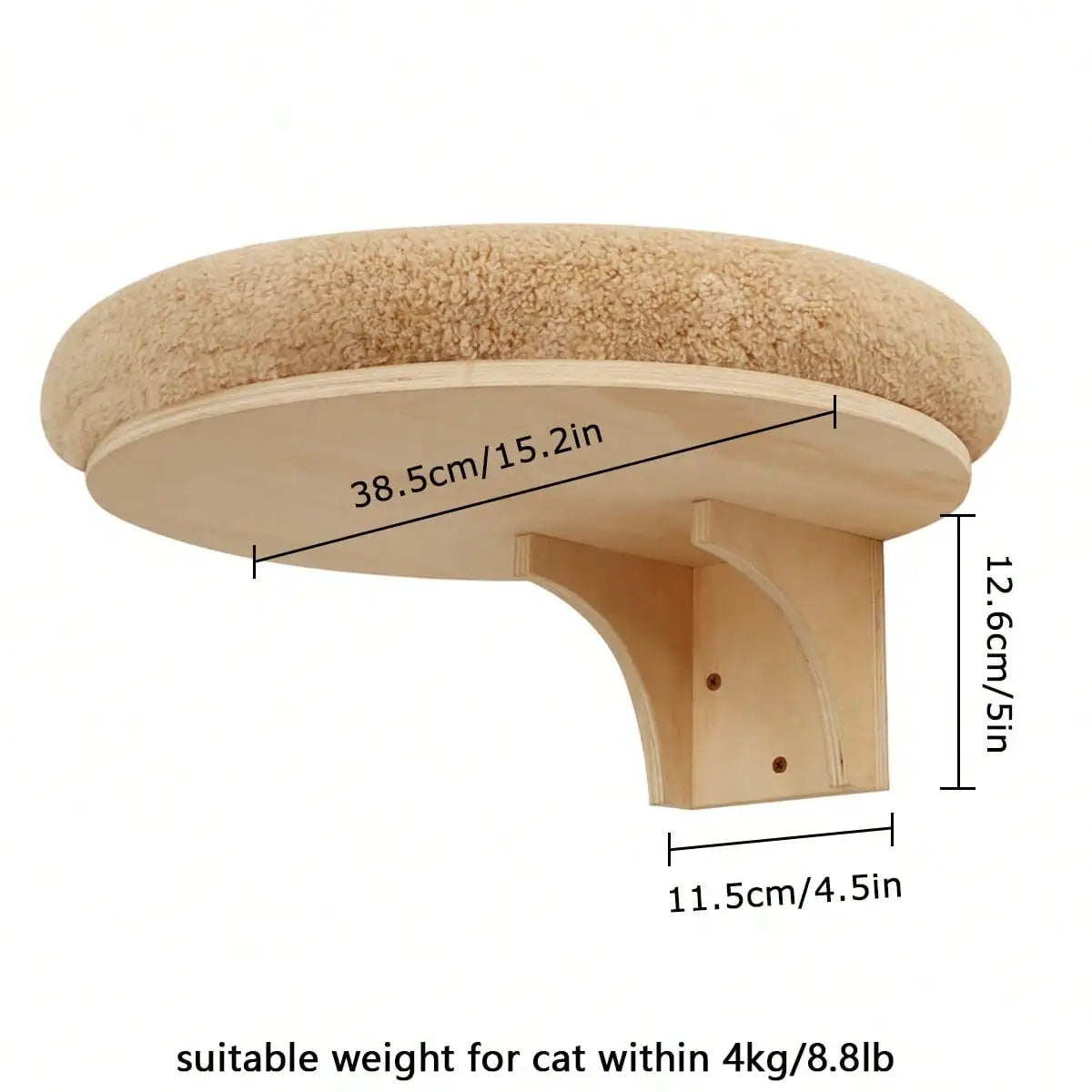 Mincy Pets Wall-Mounted Cat Rope Bridge with Sisal Steps product photo.