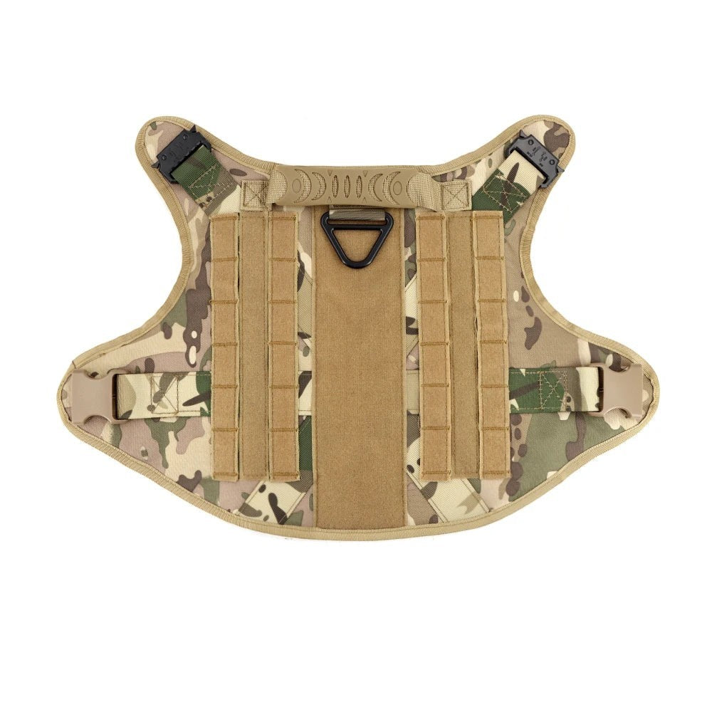 Tactical Dog Harness Heavy Duty Military No Pull Dog Harness Leash Set Adjustable Breathable Training Vest Comfort Top Handle Escape Proof for Large Dogs Malinois German Shepherd Outdoor Walking Hunting Camping Pet Accessory