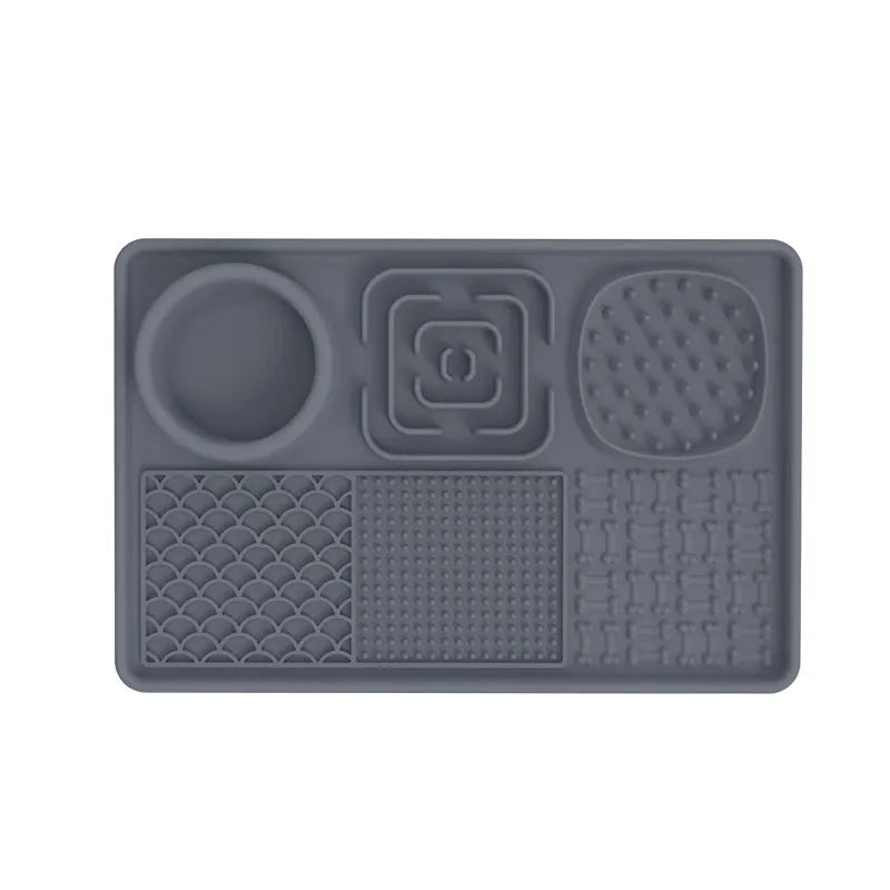 Pet Lick Feeding Mat Silicone Suction Anti Slip Slow Feeder Dog Cat Bath Daily Use Placemat