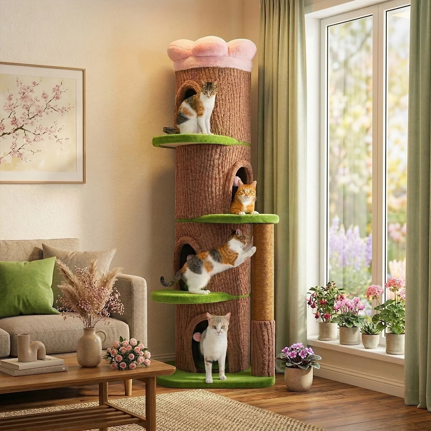 Mincy Pets Blossom Cat Tower product photo.