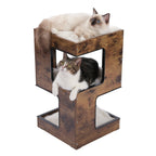 Mincy Pets Modern Wood Corner Cat Tree product photo.