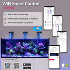 RL90 WiFi Reef Aquarium Light 100W, Marine Aquarium LED Full Spectrum for Reef Coral SPS/LPS Fish Tank LED