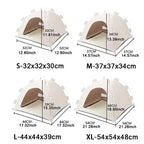Portable Cat Tent Bed Breathable Oxford Pet House with Double-sided Mat Summer Cooling Cat Cave for Indoor Outdoor Cats Dogs
