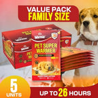 Super Warmer for Dogs and Cats Air‑Activated Pet Heat Packs Bigger and Wider for Bed and Crate Warmth All‑Natural, Odorless, St