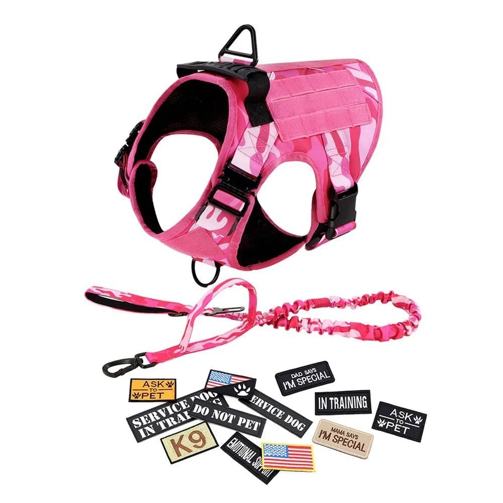 Mincy Pets Tactical Camo Dog Harness product photo.