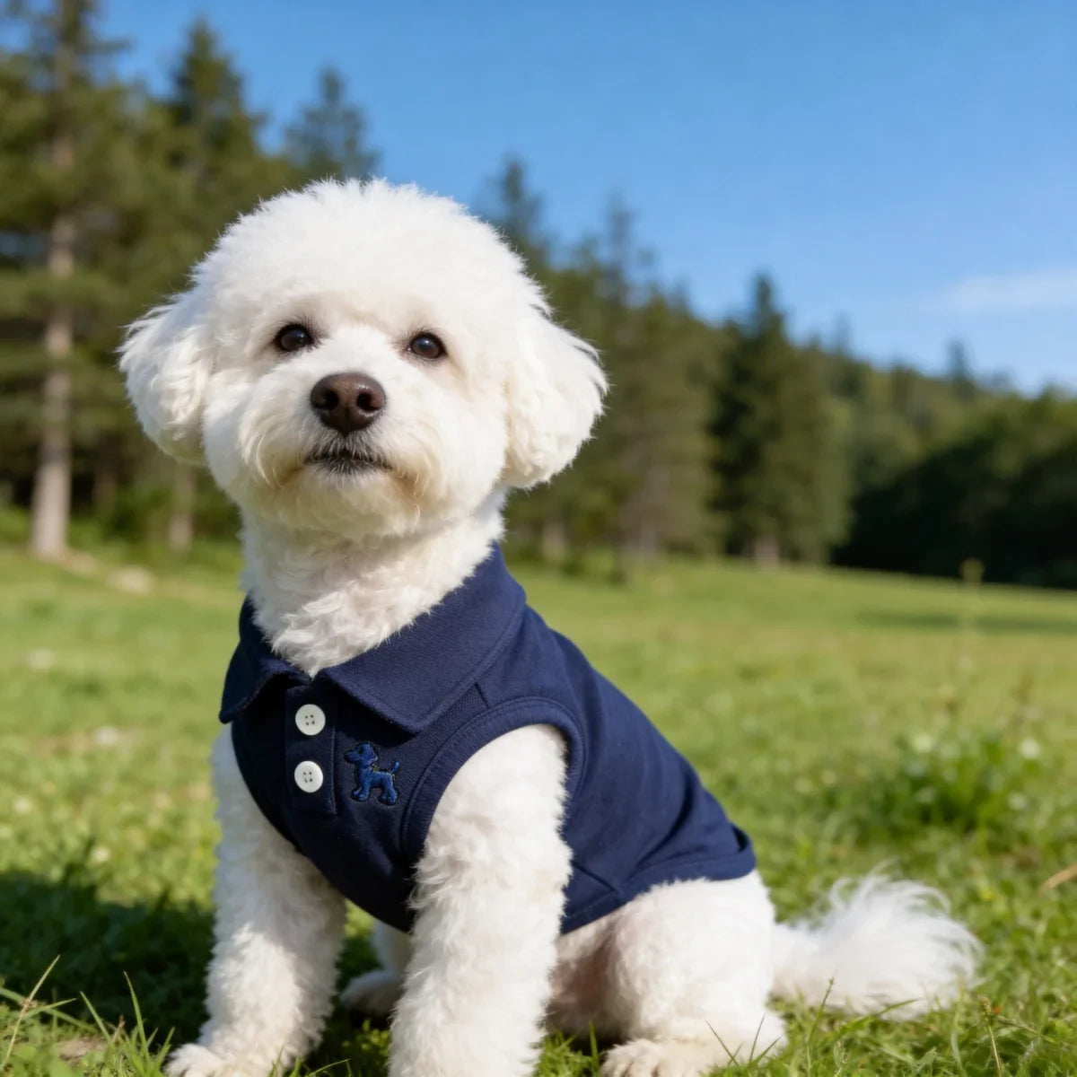 Spring and Summer Solid Color Polo Shirt Puppy Thin Breathable T-shirt Cat Vest Pet Clothing Skin Friendly and Delicate