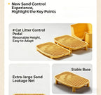 Cat litter pad anti-splash cat pad double-layer cat litter sand control pad cat toilet sand control table cat litter basin