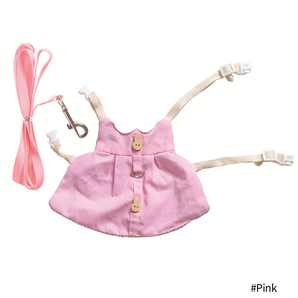 Mincy Pets Rabbit & Guinea Pig Vest Harness with Leash product photo.