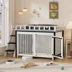 Pet Bunk Bed Stairs Storage, Window Perch, Multi-pose Blanket, Dog Bed for Small to Medium Sizes