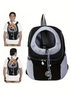 1pc Puppy Dog Front Carrier Pack, Pet Carrier Backpack For Small Medium Dogs Cats, Adjustable Breathable Dog Carrying Backpack For Hiking, Walking, Travel, Cycling And Outdoor Use