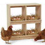 Wooden Chicken Nesting Box for Poultry Compartment Double Layer, Wall Mounted, Easy Assembly, Ideal for Hens, Chickens, Ducks