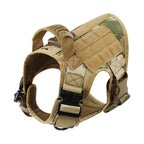 Tactical Dog Harness Heavy Duty Military No Pull Dog Harness Leash Set Adjustable Breathable Training Vest Comfort Top Handle Escape Proof for Large Dogs Malinois German Shepherd Outdoor Walking Hunting Camping Pet Accessory