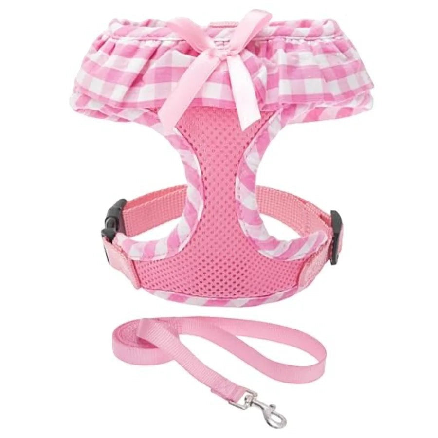 Mincy Pets Step-In Mesh Dog Harness Collar & Leash Set product photo.