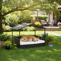 Rattan Outdoor Dog Bed with Canopy