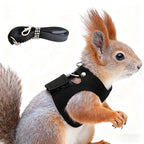 Comfortable Ferret Vest Harness Set Pet Harness Leash Adjustable Hamster Chest Strap Walking Outdoor Squirrels Anti Lost Rope