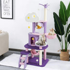 Cloud Cat Tree — 65" Multi-Level Tower with Condo & Hammock