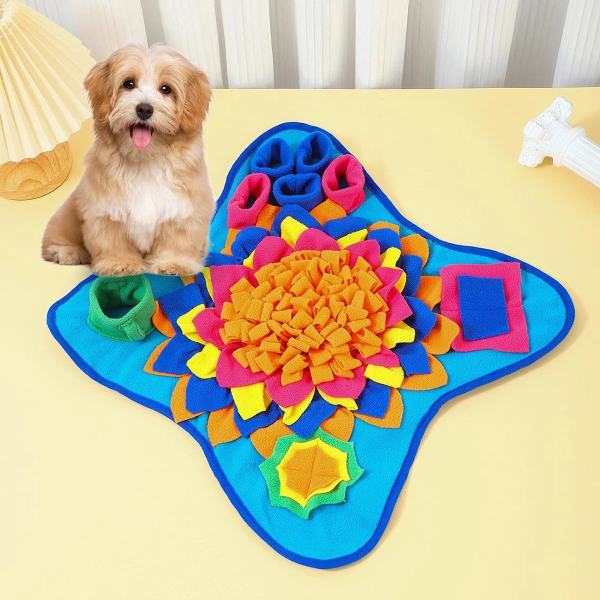 Pet Snuffle Mat for Dogs,Interactive Feed Puzzle for Boredom Comfort and softness