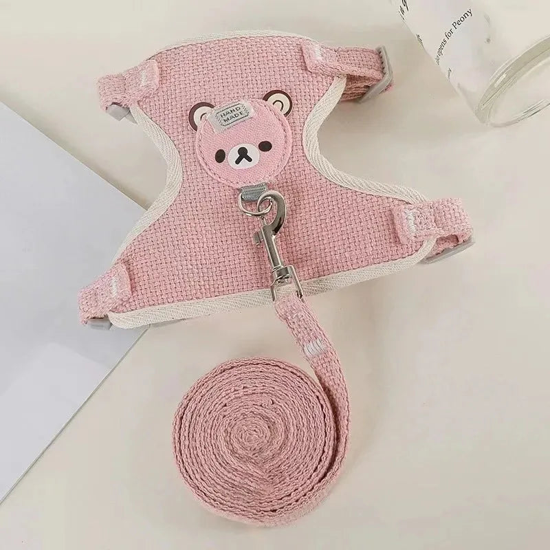 Undershirt Style Pet Leash Adjustable Cat Dog Harness Breathable Leash Convenient Pet Vest For Small Dog Cat Supplies