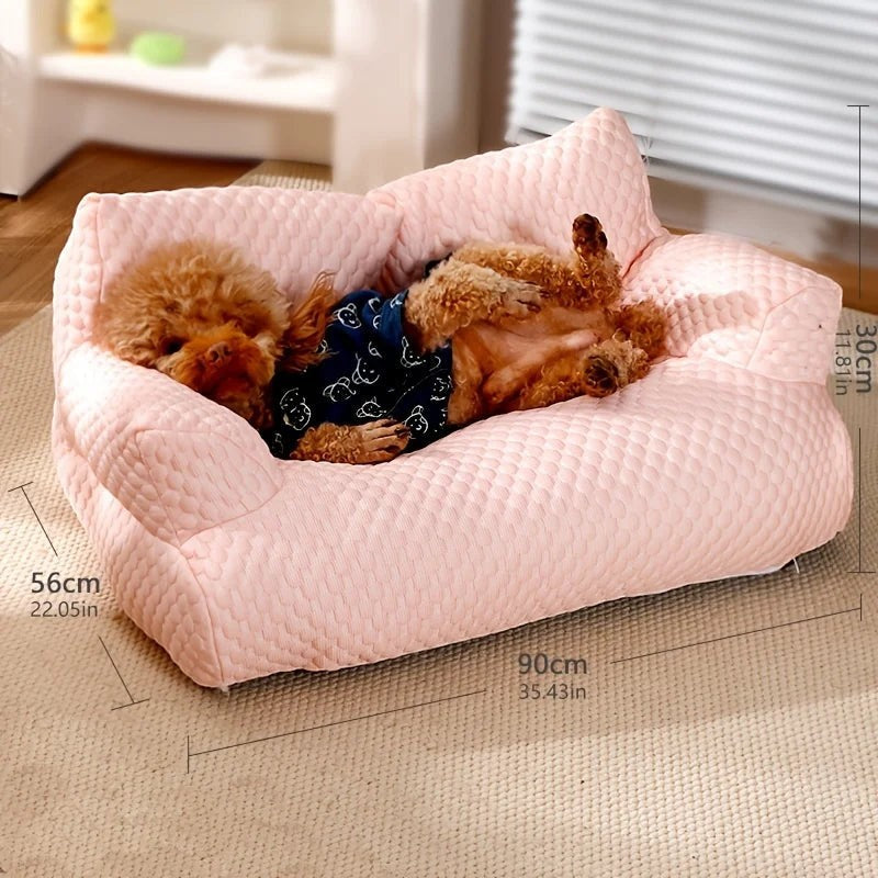 Washable Pet Bed Pet Sofa Bed Warm Soft Comfortable Removable Washable Anti Skid Bottom Cat Couch Bed for Cats Dogs