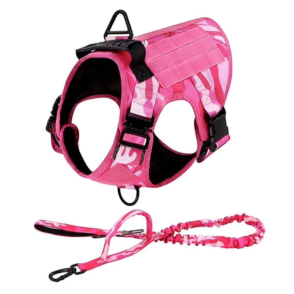 Mincy Pets Tactical Camo Dog Harness product photo.