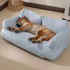 Washable Pet Bed Pet Sofa Bed Warm Soft Comfortable Removable Washable Anti Skid Bottom Cat Couch Bed for Cats Dogs