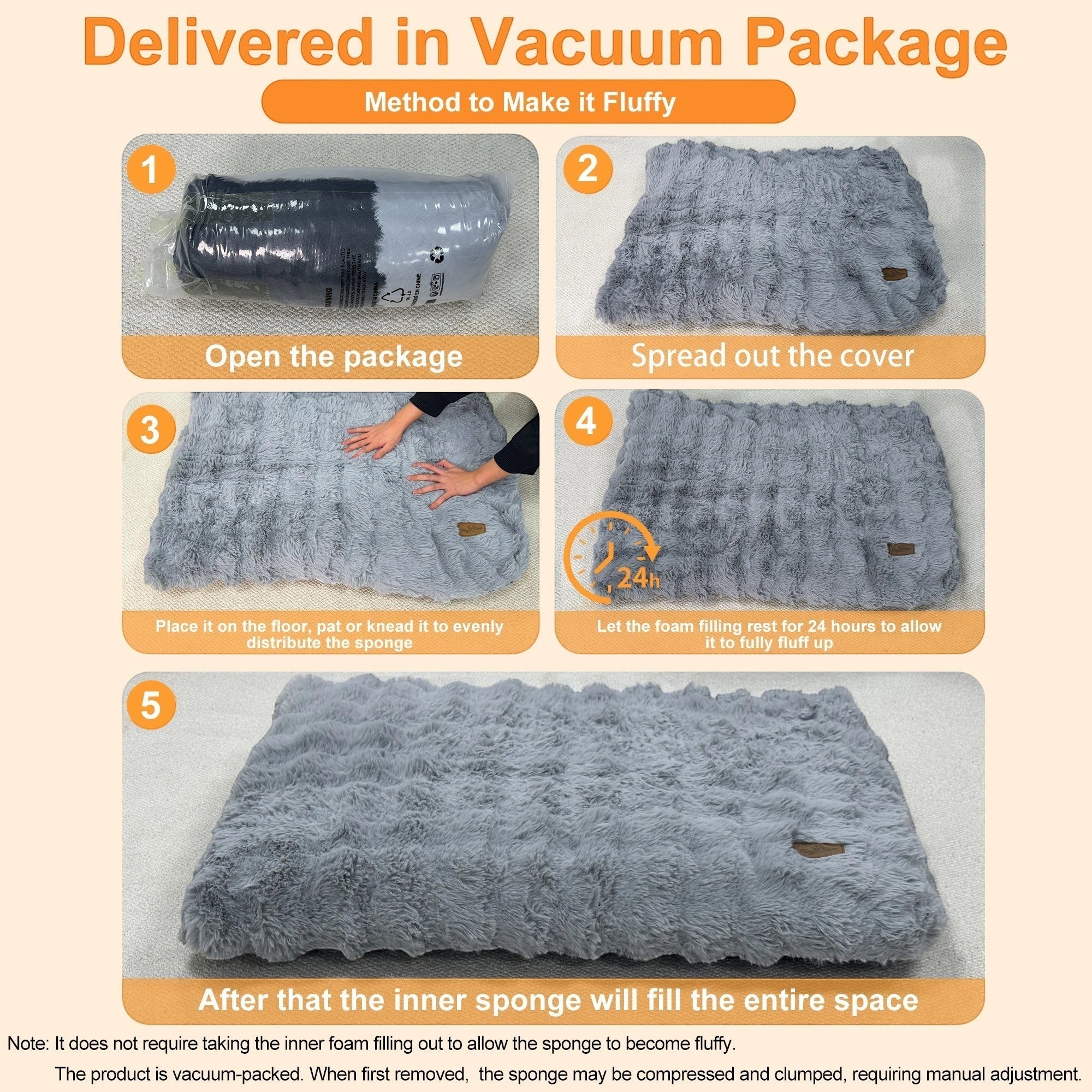 Mincy Pets Plush Dog Bed: Waterproof-Lined Foam Mat product photo.
