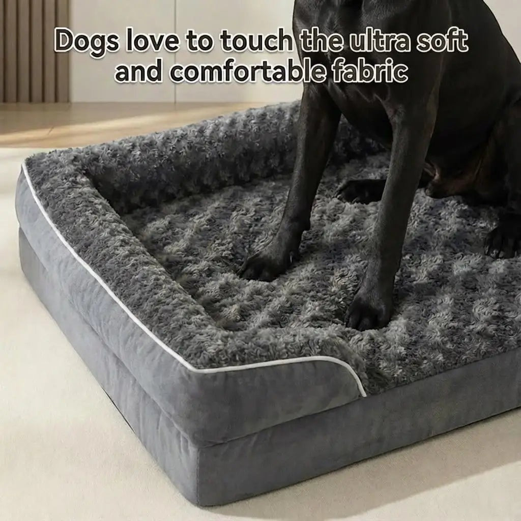 Memory Foam Dog Bed with Washable Cover