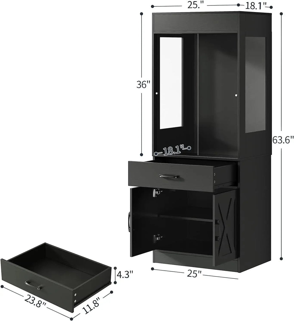 67 Gallon Reptile Tank Stand Reptile Enclosure Cabinet Lizards Gecko Skinks Snakes Reptile Terrarium Power Outlet Sliding Acryli