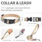 Step-in no-pull dog harness and leash set for small & medium dogs and cats, soft breathable mesh reflective anti-escape vest, size S for easy outdoor use