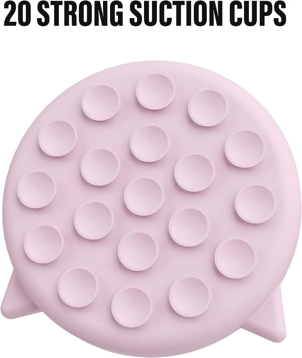Silicone Cat Slow Feeder Bowl with Suction Cups, Puzzle Feeder for Wet Food, Reduce Overeating