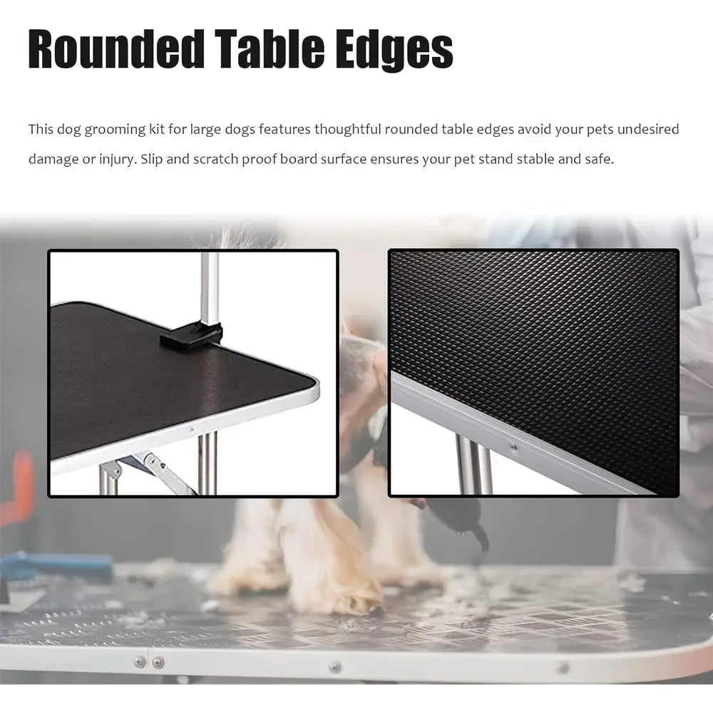 36 Inch Proional Adjustable Pet Grooming Table Heavy Duty with Arm Noose & Mesh Tray or Dog Cat Shower Table Maximum acity Up to