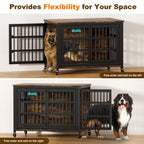 Dog Crate Furniture with Casters