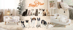Luxury Soft Warm Plush Cat Bed Nesting Chair with Wood Legs Washable Waterproof Cushion Pad Pet Bed for Small Animals