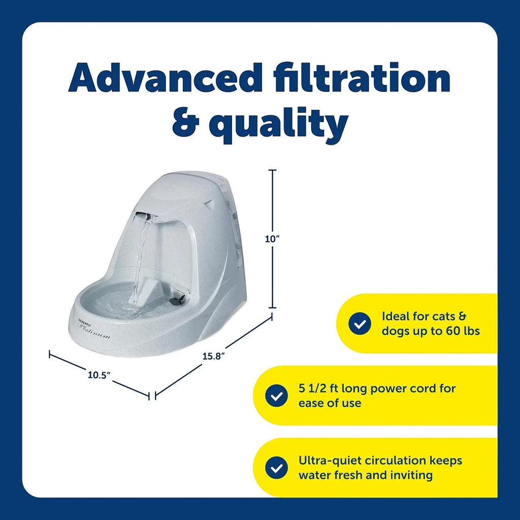 168oz Automatic Pet Water Fountain, Cat & Dog Drinking Dispenser, Grey